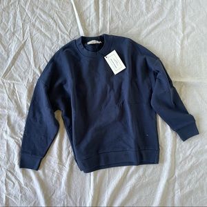Maison Kitsune navy sweatshirt with polka dots xs